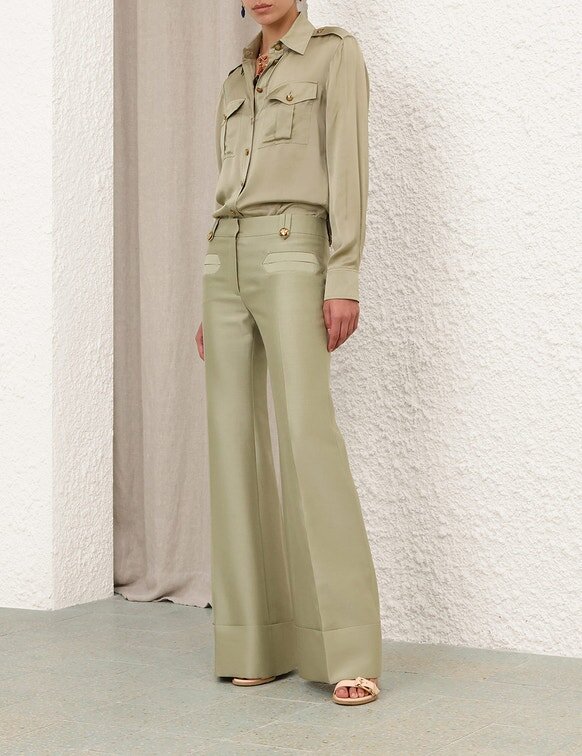 Rebellion Low-Rise Flare Pant Palm Online Rebellion Low-Rise Flare Pant Palm Online