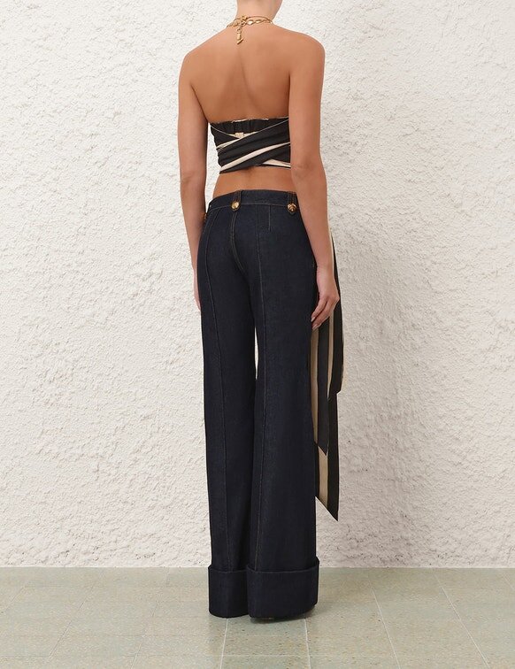 Rebellion Paint Stripe Bandeau Black Stripe Online Rebellion Paint Stripe Bandeau Black Stripe Online