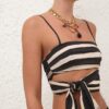 Rebellion Paint Stripe Bandeau Black Stripe Online Rebellion Paint Stripe Bandeau Black Stripe Online