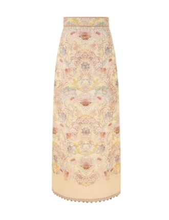 Rebellion Pencil Skirt Lemon Floral Online Rebellion Pencil Skirt Lemon Floral Online