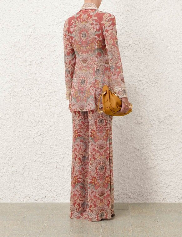 Rebellion Pussybow Shirt Rust Floral Online Rebellion Pussybow Shirt Rust Floral Online