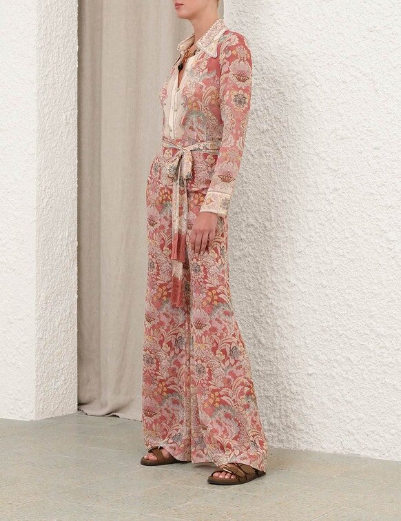 Rebellion Pussybow Shirt Rust Floral Online Rebellion Pussybow Shirt Rust Floral Online