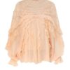 Rebellion Splice Billow Blouse Peach Online Rebellion Splice Billow Blouse Peach Online