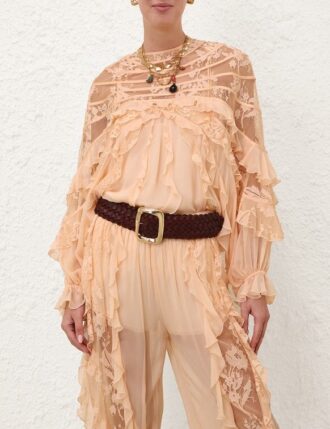 rebellion splice billow blouse peach online 2 330x429 - Rebellion Splice Billow Blouse Peach Online