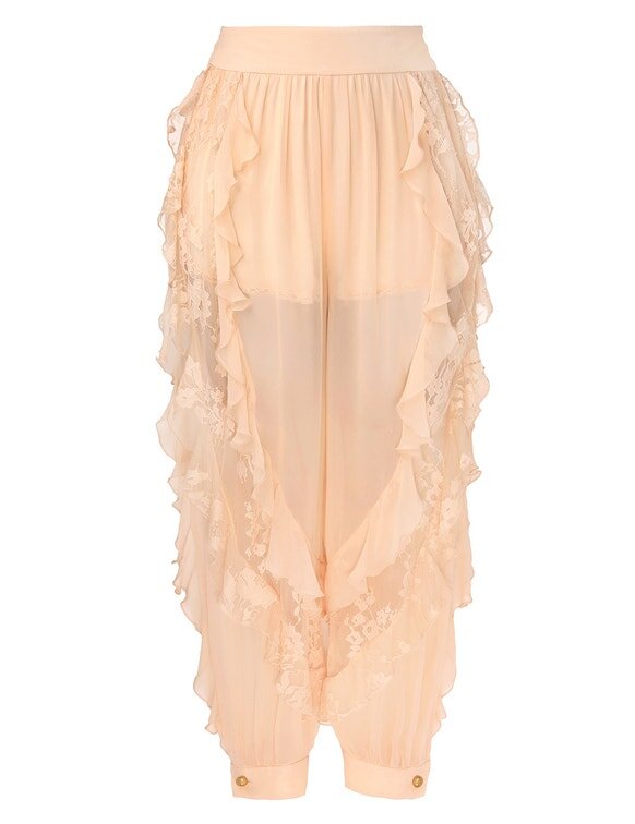 Rebellion Splice Harem Pant Peach Online Rebellion Splice Harem Pant Peach Online