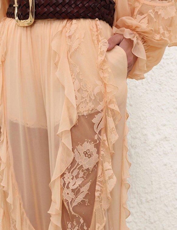 Rebellion Splice Harem Pant Peach Online Rebellion Splice Harem Pant Peach Online