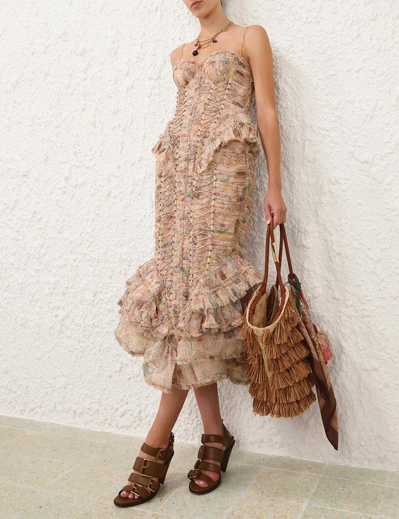 Rebellion Splice Harem Pant Peach Online Rebellion Splice Harem Pant Peach Online