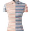 Rebellion Spliced Stripe Polo Multi Stripe Online