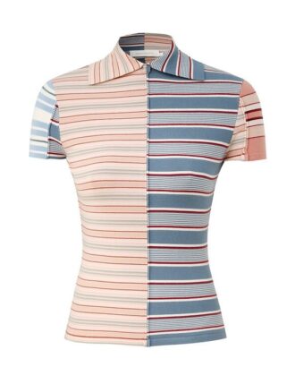 Rebellion Spliced Stripe Polo Multi Stripe Online
