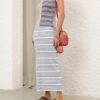 Rebellion Stripe Midi Skirt Multi Stripe Online Rebellion Stripe Midi Skirt Multi Stripe Online