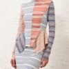 Rebellion Spliced Stripe Top Multi Stripe Online