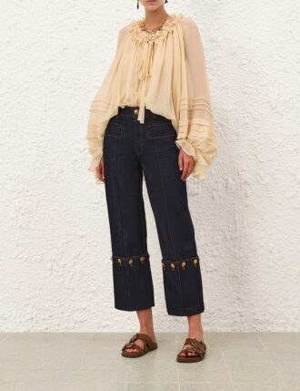Rebellion Straight Crop Jean Night Sky Online