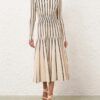 Rebellion Striped Midi Skirt Cream Stripe Online Rebellion Striped Midi Skirt Cream Stripe Online