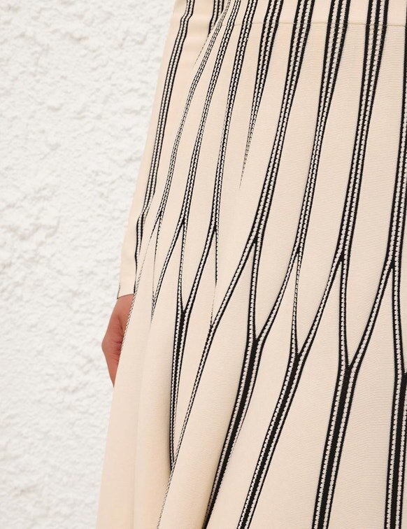 Rebellion Striped Midi Skirt Cream Stripe Online Rebellion Striped Midi Skirt Cream Stripe Online