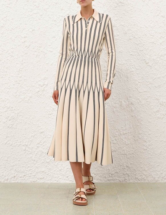 Rebellion Striped Midi Skirt Cream Stripe Online Rebellion Striped Midi Skirt Cream Stripe Online