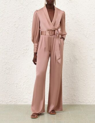 Silk Tuck Pant Dusty Rose Online