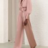 Silk Wrap Top Dusty Rose Online