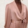 Silk Wrap Top Dusty Rose Online