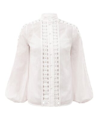 Stardust Trim Shirt Ivory Online