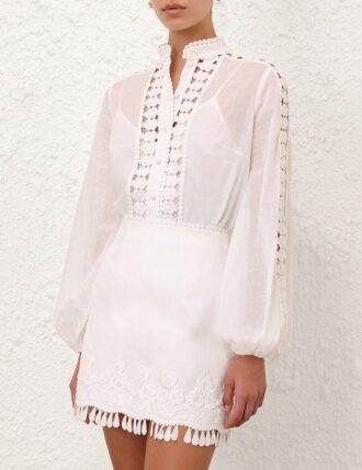 Stardust Trim Shirt Ivory Online