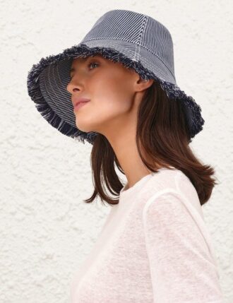 Stripe Denim Bucket Hat Stripe Online