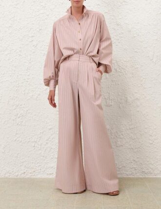 Stripe Wide Leg Pant Pink Stripe Online