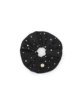Studded Silk Scrunchie Black Online