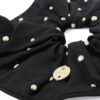 Studded Silk Scrunchie Black Online Studded Silk Scrunchie Black Online