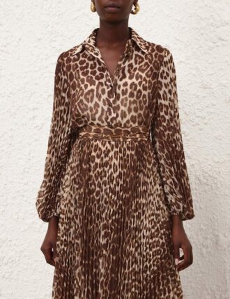 Sunray Collared Shirt Leopard Online