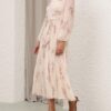 Sunray Long Sleeve Dress Cream Floral Online