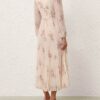 Sunray Long Sleeve Dress Cream Floral Online