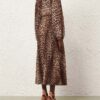 Sunray Pleated Skirt Leopard Online