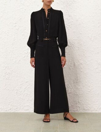 Trim Culotte Pant Black Online