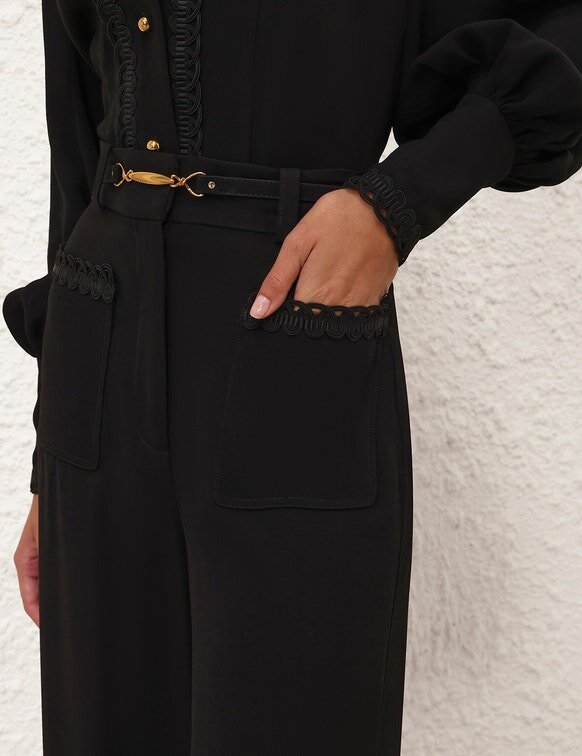 Trim Culotte Pant Black Online Trim Culotte Pant Black Online