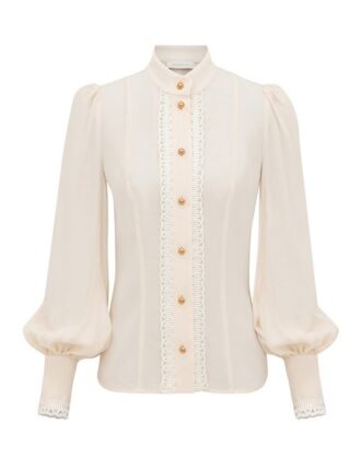 Trim Utility Blouse Cream Online