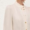 Trim Utility Blouse Cream Online