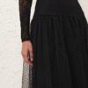 Tulle Dot Midi Skirt Black Online Tulle Dot Midi Skirt Black Online