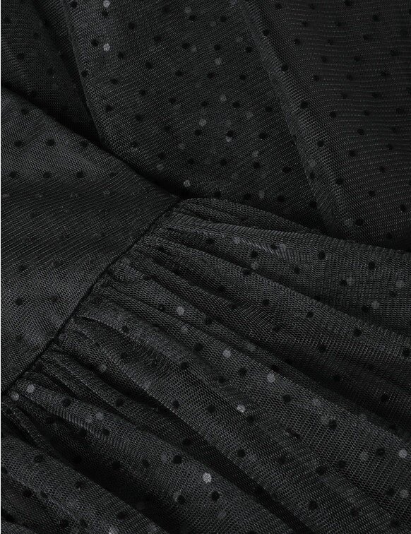 Tulle Dot Midi Skirt Black Online Tulle Dot Midi Skirt Black Online