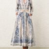 Wanderlust A-Line Maxi Skirt Blue Toile Online