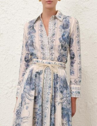 Wanderlust Body Shirt Blue Toile Online