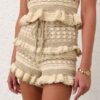 Wanderlust Crochet Short Metallic Gold/Cream Online
