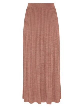 Wanderlust Metallic Midi Skirt Metallic Dusty Rose Online